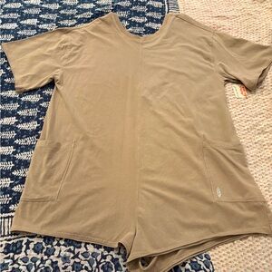 NWT FP Movement by Free People Mocha Latte Romper Large